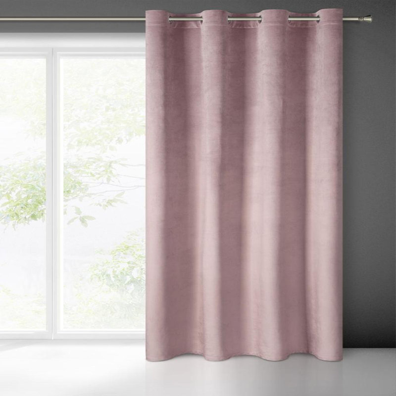 Fargo Eyelet Blackout Curtain, Powder Pink