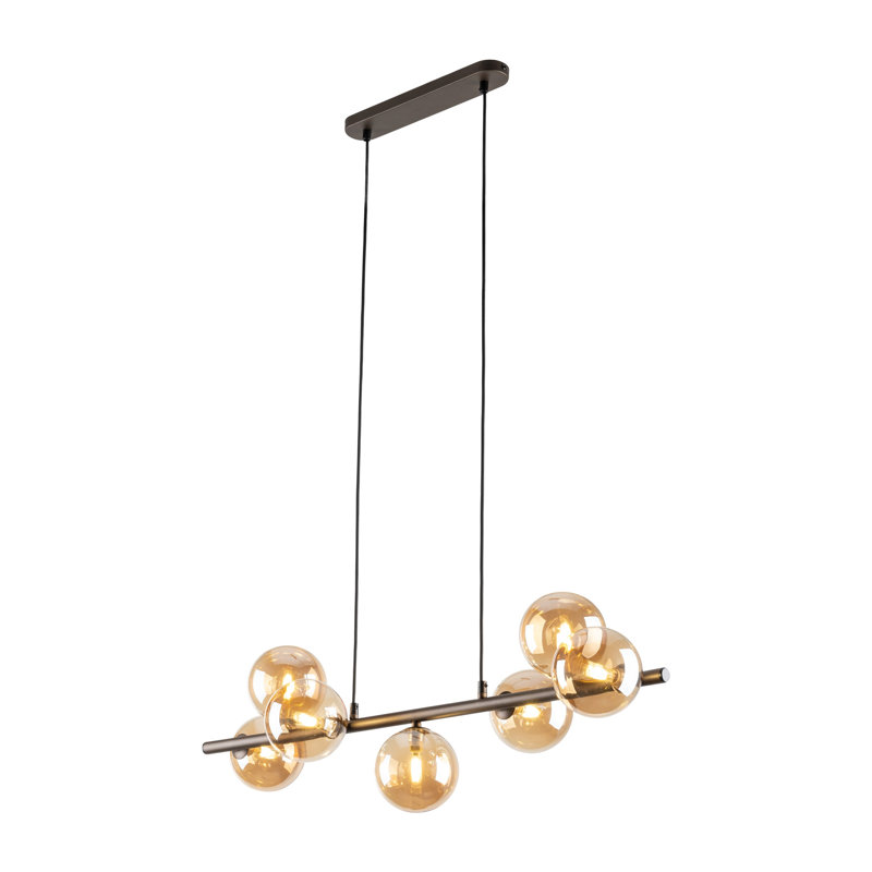 Atalissa 7 - Light Kitchen Island Pendant, Brown / Black