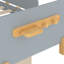 Lit plateforme simple avec rangement, bois massif, design gris moderne