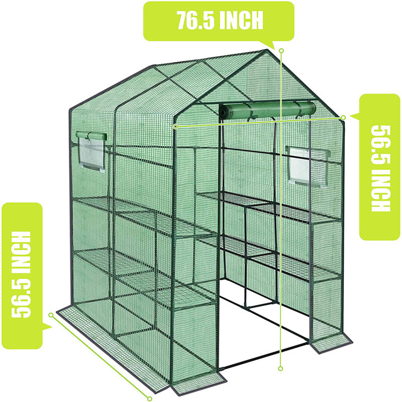 56.5" W x 56.5" D Greenhouse, Green