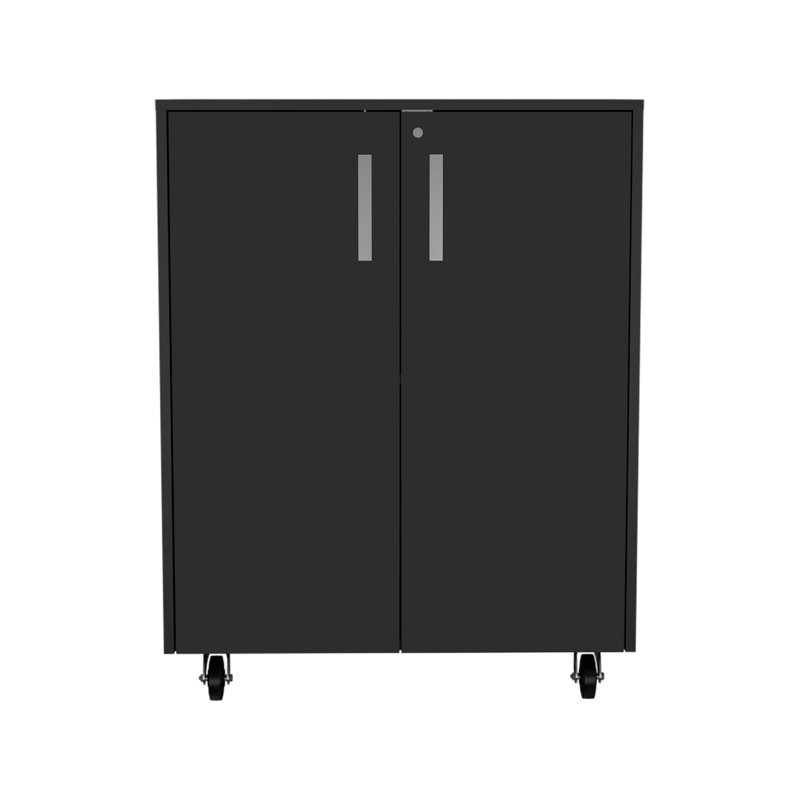Black Wengue Rectangle Storage Cabinet Base