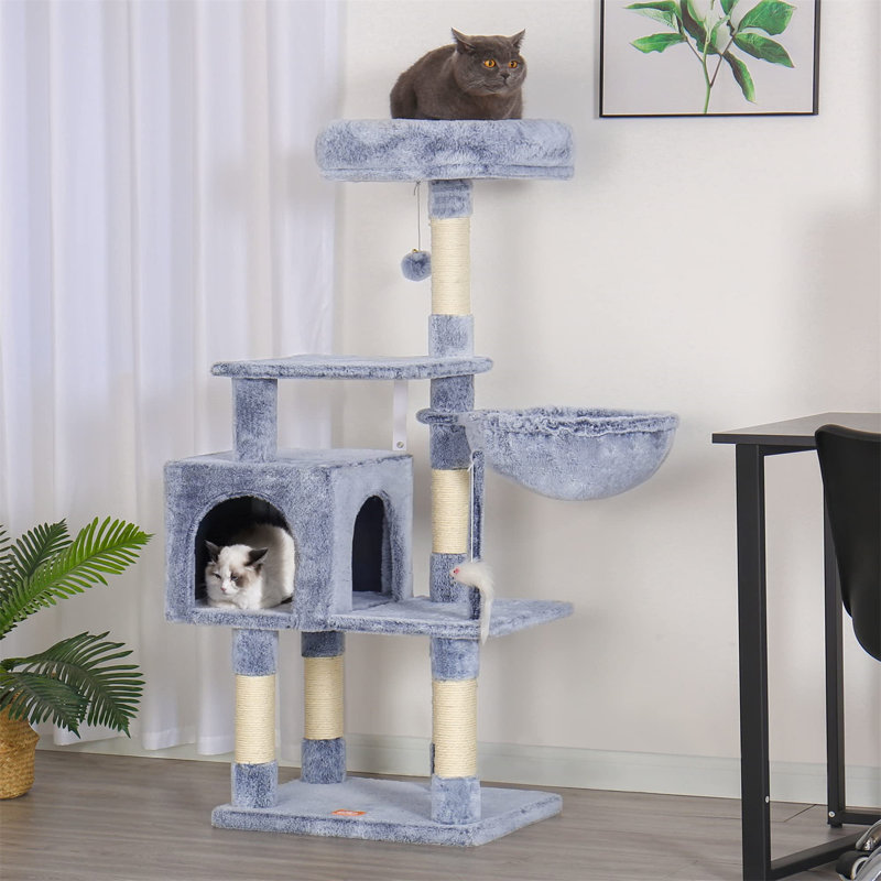 Arbre à chat Faraday, Gris, H 50,39 po x l 15,75 po x L 19,69 po