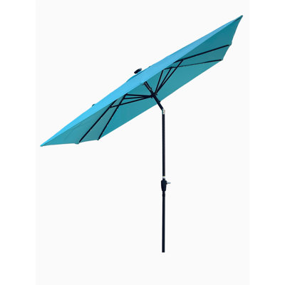 Square 2.5X2.5M Outdoor Patio Umbrella with Solar Powered LED