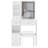 29.2" Small Size Left Drawer Desktop Vanity Table + Cushioned Stool, Large Sliding, Touch Control, Tri-Color Switching, Brightness Adjust LED Mirror, High Capacity Storage, Suitable For Small Space