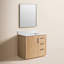 Ensemble de meuble-lavabo simple 36 po avec plateau en pierre et miroir Cloverfield-93496122-93496123