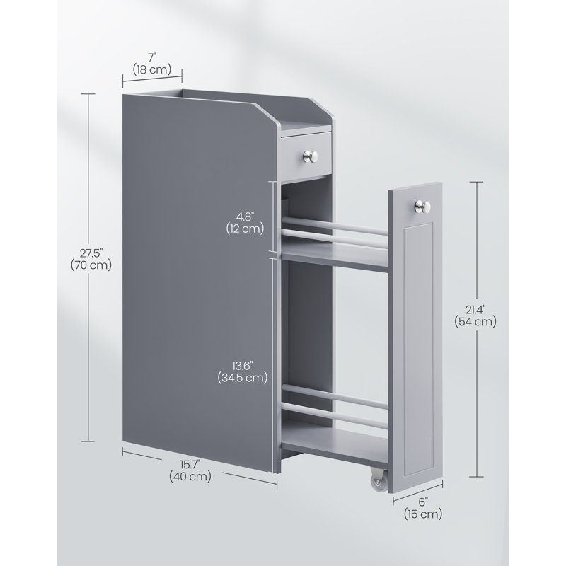 Biby Manufactured Wood Makeup Organiser, Dove Grey