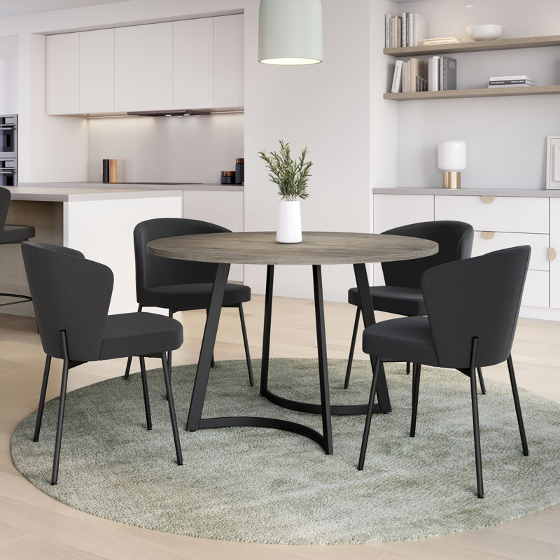 Josie/Camilla 5 Piece Dining Set, Black, Black