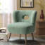 Chaise d'appoint rembourrée en bois Corinne-497856926