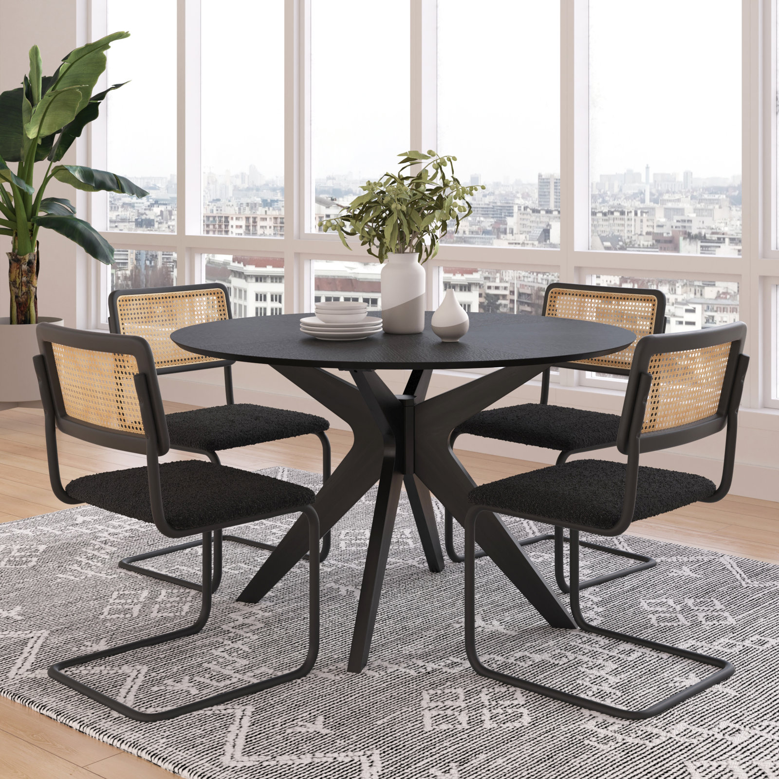 Walsh Dining Chair, Black, Black