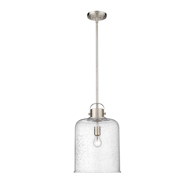 Tyringham 1-Light Dimmable Pendant , Brushed Nickel, 99.25" H x 12" W x 12" D