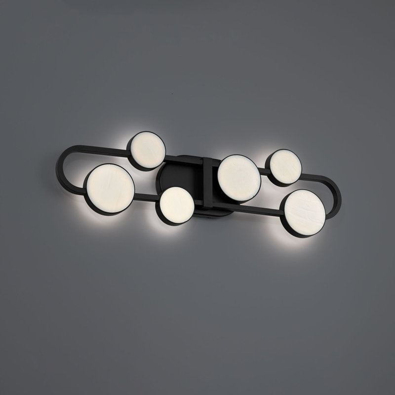 Luminaire de meuble-lavabo à DEL à intensité variable avec abat-jour en verre Tiffany Tableau et interrupteur de température de couleur intégré (2700K / 3000K / 3500K / 4000K)