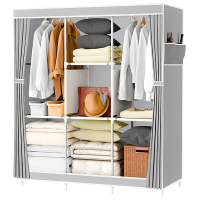 Rebrilliant Portable Closet,Wardrobe Closet Organizer with Cover