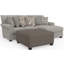 Livingston - Méridienne 2 pièces avec siège à ressorts confortables, repose-pieds cocktail de 40 po et 6 coussins décoratifs inclus-99403311