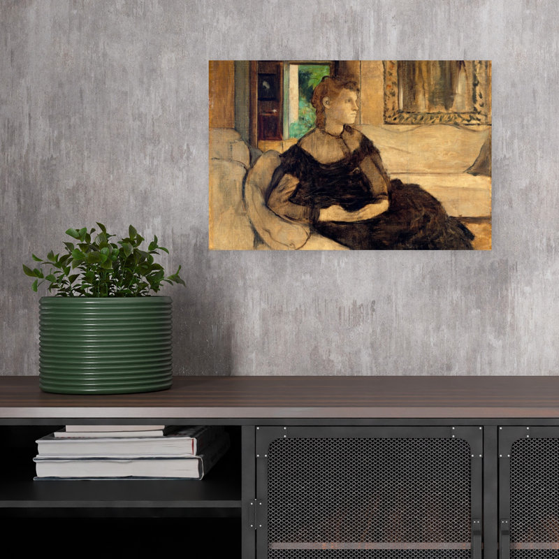 Madame Théodore Gobillard, 1869, portrait abstrait impressionniste contemporain, estampe murale, H 12 po x l 18 po