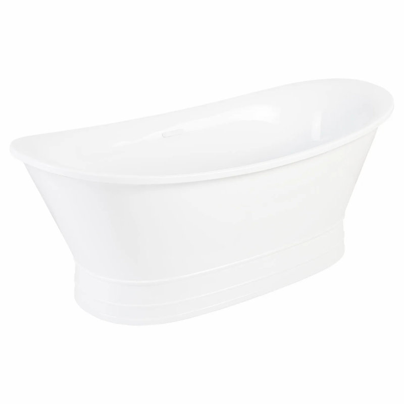 69" Desborough Acrylic Freestanding Soaking Bathtub, White