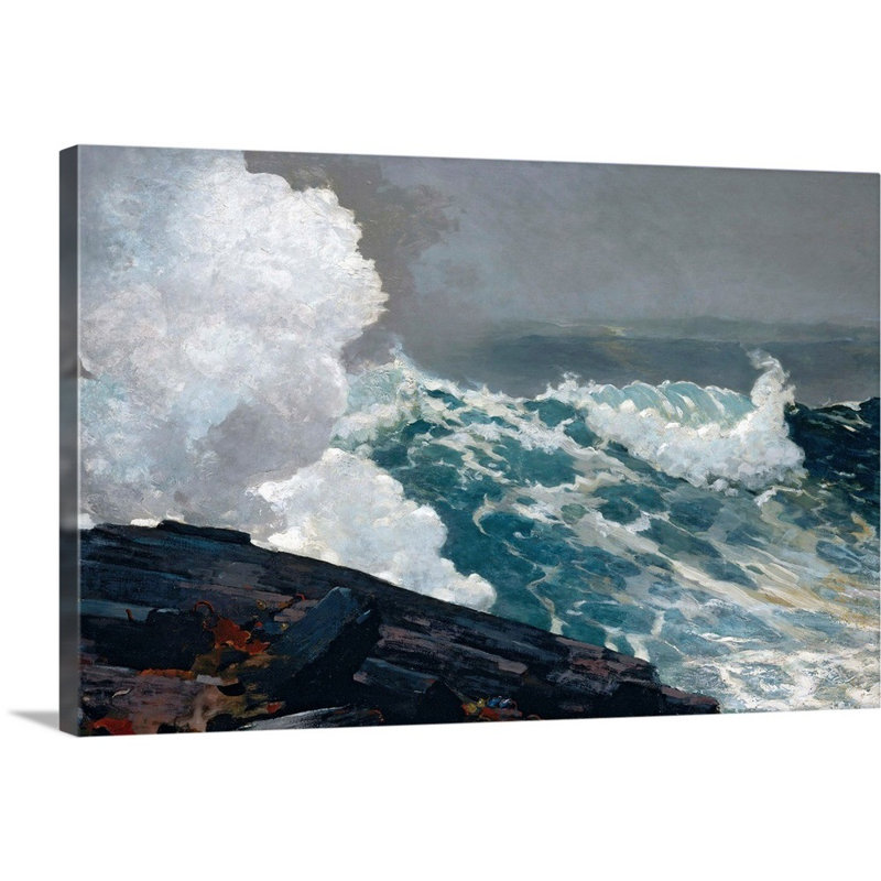 « Northeaster » par Winslow Homer, reproduction d’art, H 24 po x l 36 po x 1,25 po, Toile tendue