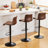 Lolar Swivel Bar Stools Set, Counter Height Bar Stools with Back, Adjustable Bar Stools 24" to 32", Faux Leather Bar Stools for Kitchen Island-1002076741-1002076746