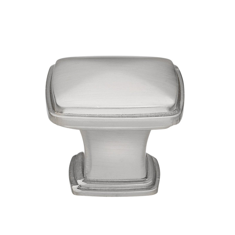 Poignée carrée de 1 1/4 po Deco, Nickel satiné