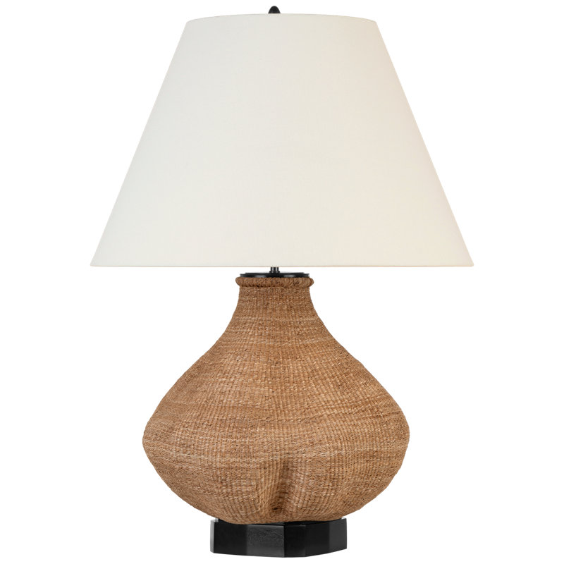 Tahiti 32" Table Lamp in Toast with Linen Shade