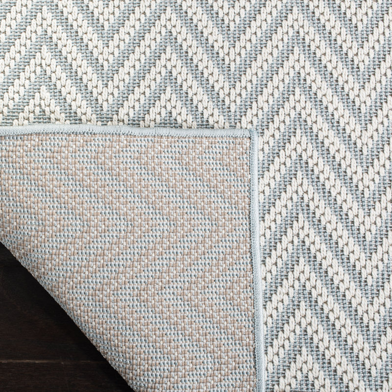 Haileyjade Performance Machine Washable Chevron Indoor/Outdoor Area Rug, Rectangle 3' x 5'