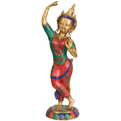 Bouddhiste tibétain Mayadevi - Mère de Bouddha avec une main levée tenant symboliquement une branche d'arbre