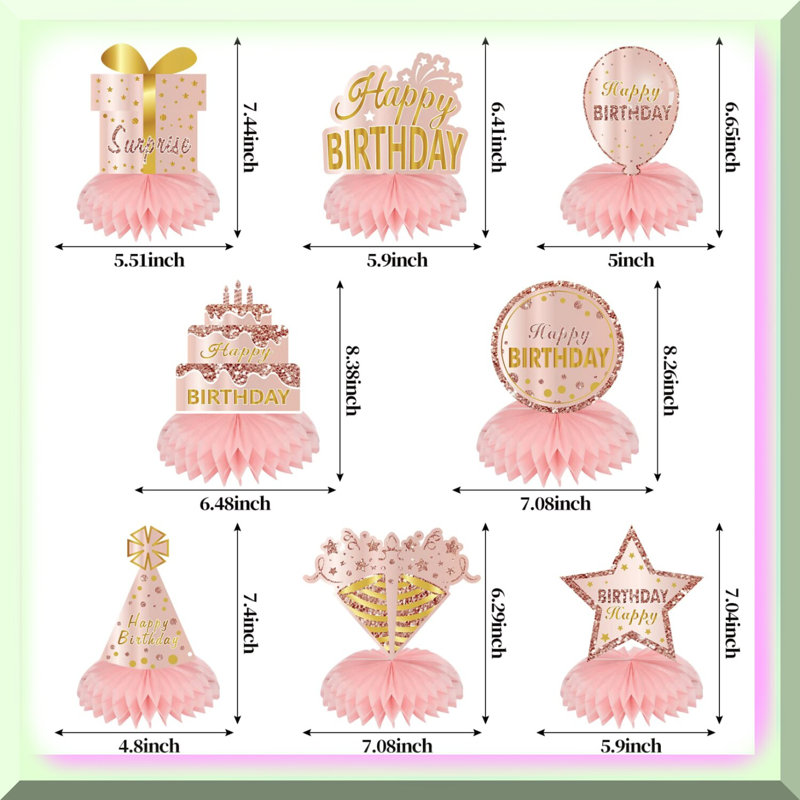 45th Birthday Glitter Paper Banner Set