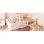 Lit plateforme simple avec garde-corps en bois blanc - Structure, fonction pratique-1498259907