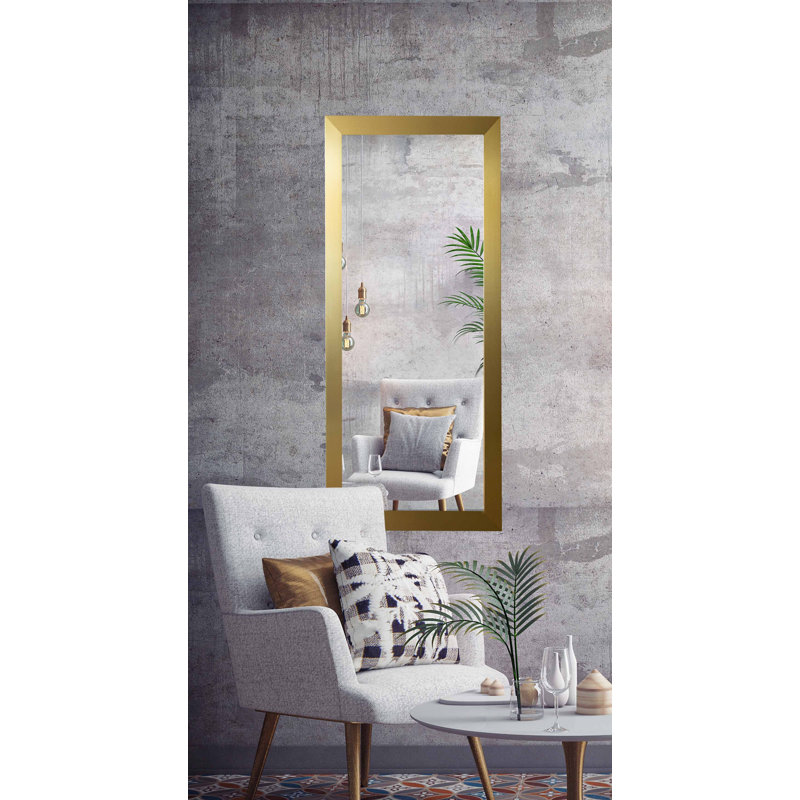 Engineered Wood Flat Wall Mirror, 59" H x 20" W x 0.75" D