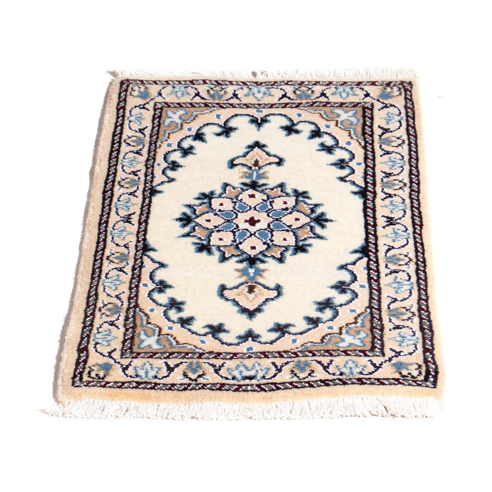 Oriental Persian Rug - Nain - 60 x 40cm - Cream