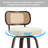 Modern Bar Stools Set Of 4, Adjustable 26 Inch Rattan Counter Height Stools With Cane Back，Swivel Counter Stools For Island/Kitchen/Counter/Bar-999381544-999381546