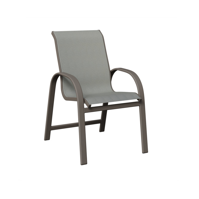 Chaise de salle à manger en aluminium graphite Berlin Gardens avec tissu ardoise Nova, Ardoise Nova, Aluminium graphite