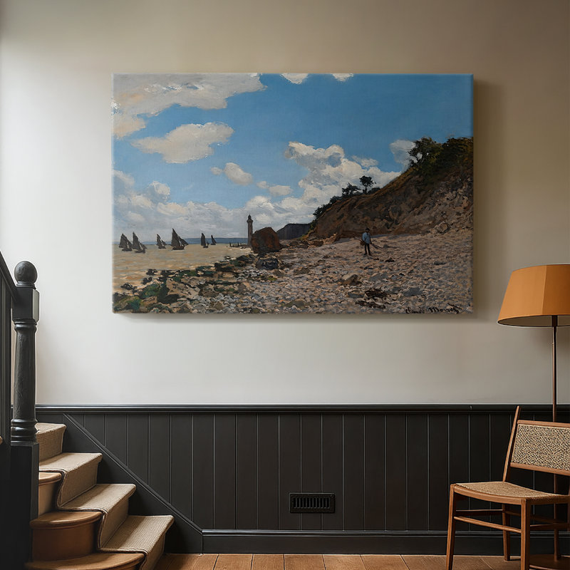 La Pointe de la Hève at Low Tide-Claude Monet-Gallery Wrapped Canvas-1865, 32 x 48