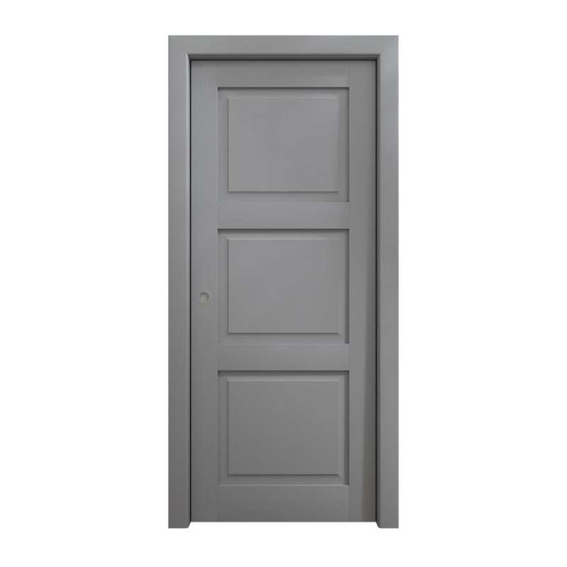 Porte coulissante à poche | Ego 5010 | Ensemble de quincaillerie de rail | Portes intérieures modernes en bois massif pour chambre à coucher