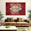 «State Map Over Arkansas Flag» sur toile, reproduction de 3 pièces-1326350661