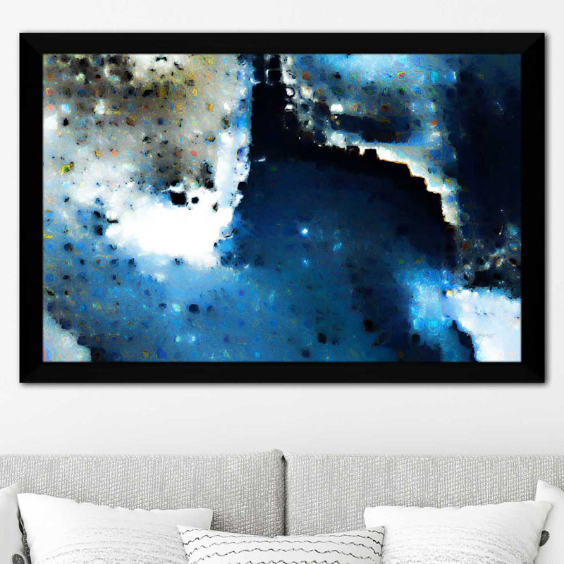 «Proverbs 18:10 A Strong Tower» par Mark Lawrence - reproduction, Cadre noir, H 33,5 po x l 49,5 po x P 1 po