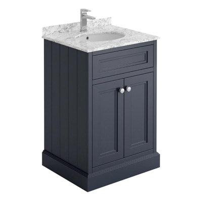 600 mm Freestanding Single Vanity with Undermount Ceramic Basin