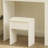Fashionable Vanity Table With Lights & Mirror, 3 Lighting Modes, White, Bedroom Storage, Adjustable Shelf Modern Makeup Chair And - Shelves, Multiple