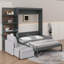 Grand lit escamotable avec canapé et unité de rangement-2024537064