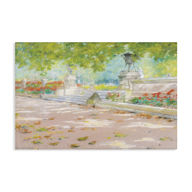 Summer Sunlight in Park Canvas, design by LSR Design Studio, 16" H x 24" W
