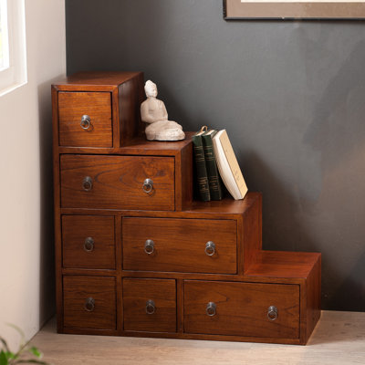 Solid Wood 76cm W 7 - Drawer Chest of Drawers