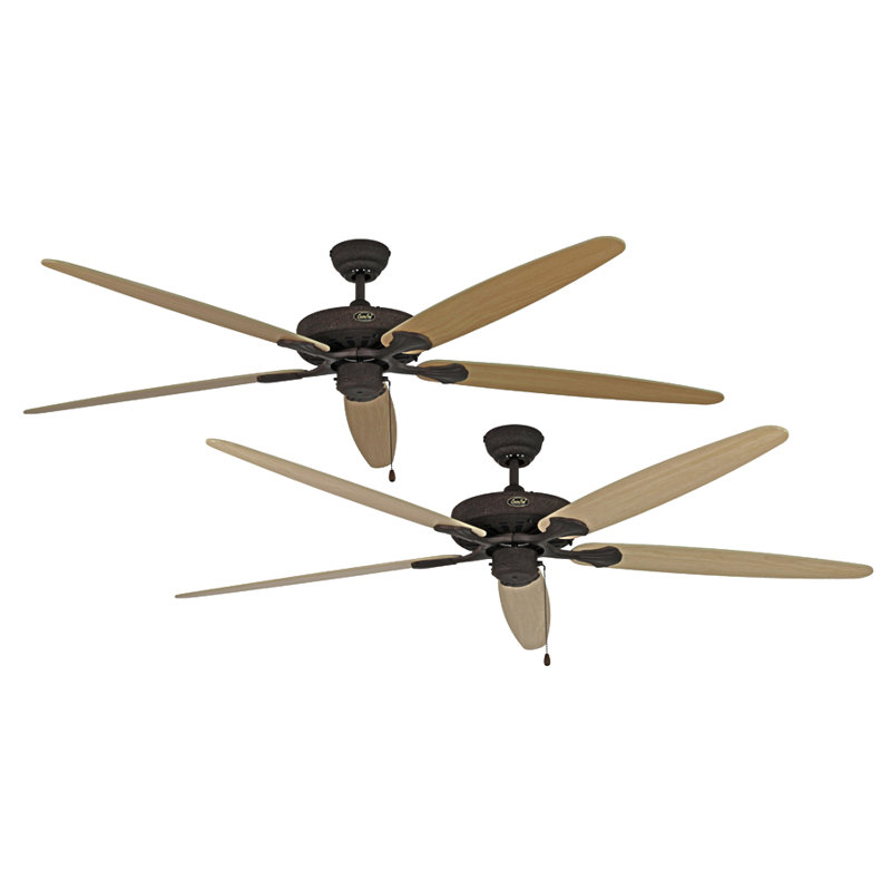 Boutwell 180cm Ceiling Fan, Lacquered Antique Brown with Maple and Beech Blade