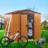 6 Ft. W Metal Workshop With Galvanized Iron & Panels Storage Shelter Frame Weather Resistance