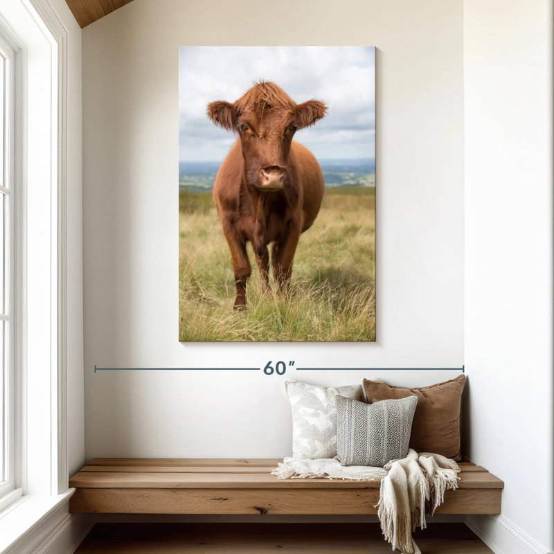 Vache de campagne anglaise brun Brampt, H 48 po x l 32 po