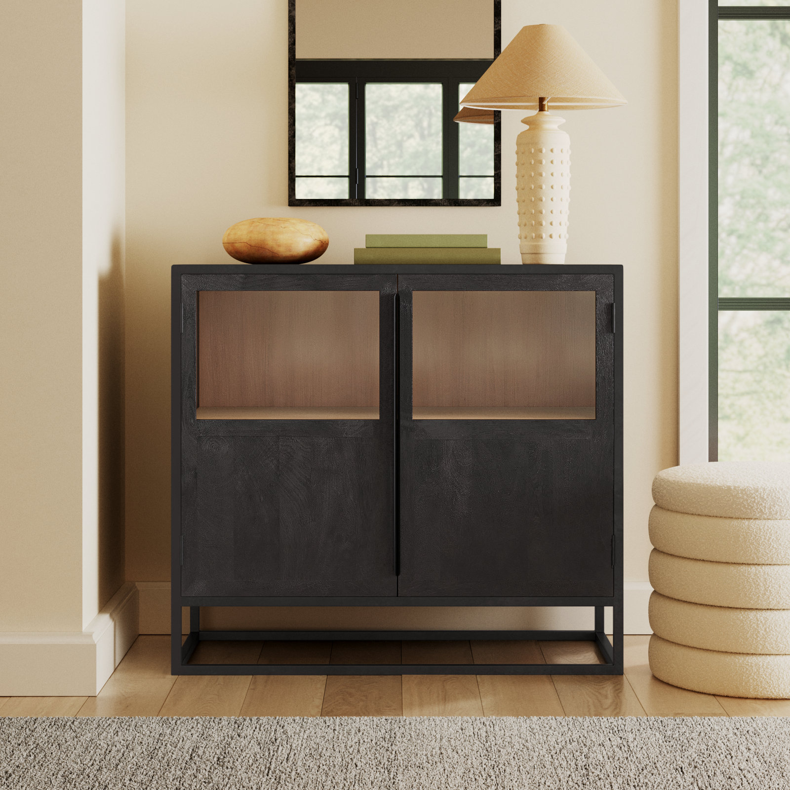 Clementine Accent Cabinet, Black