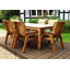 Faulkner 6 - Person Wood Patio Dining Set with Rectangular Table , Cushions Included-653059278