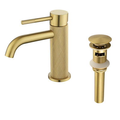 Widespread Bathroom Sink Faucet 1 Hole Brushed Nickel Bathroom Faucet With Pop-up Drain Bathroom Vanity Faucet