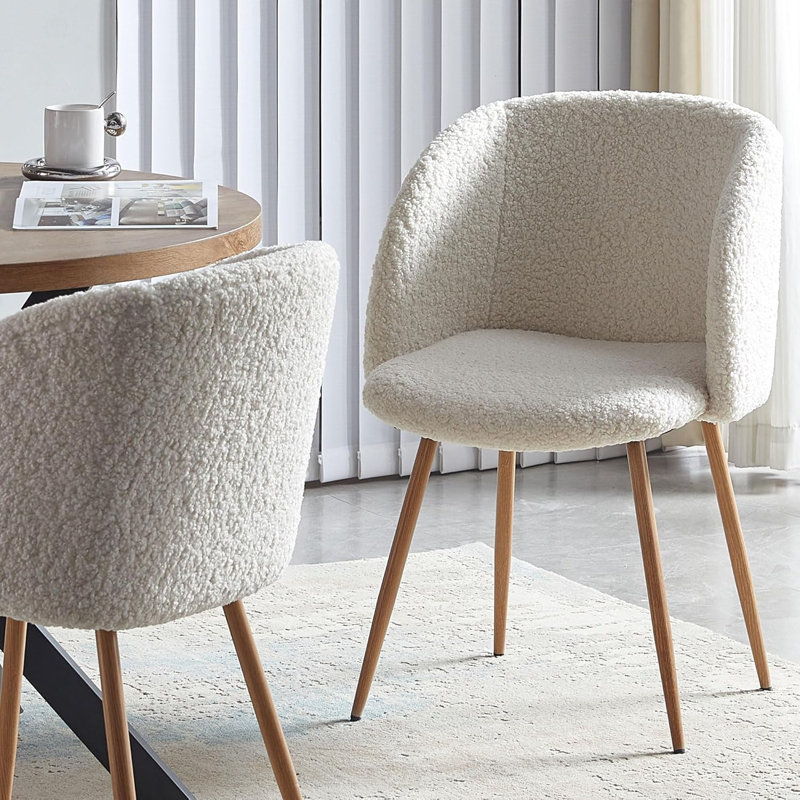 Carlisle Round Pedestal Dining Table Set, Cream, 3 Pieces: Table, 2 Chairs