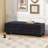 50" Ottoman Bench In Textured Fabric, Rectangular Design With Hinged Lid For Seating, Footrest, And Hidden Storage-392921752
