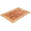 Tapis orange noué à la main de conception unique 6 pi 2 po x 8 pi 10 po Shatara