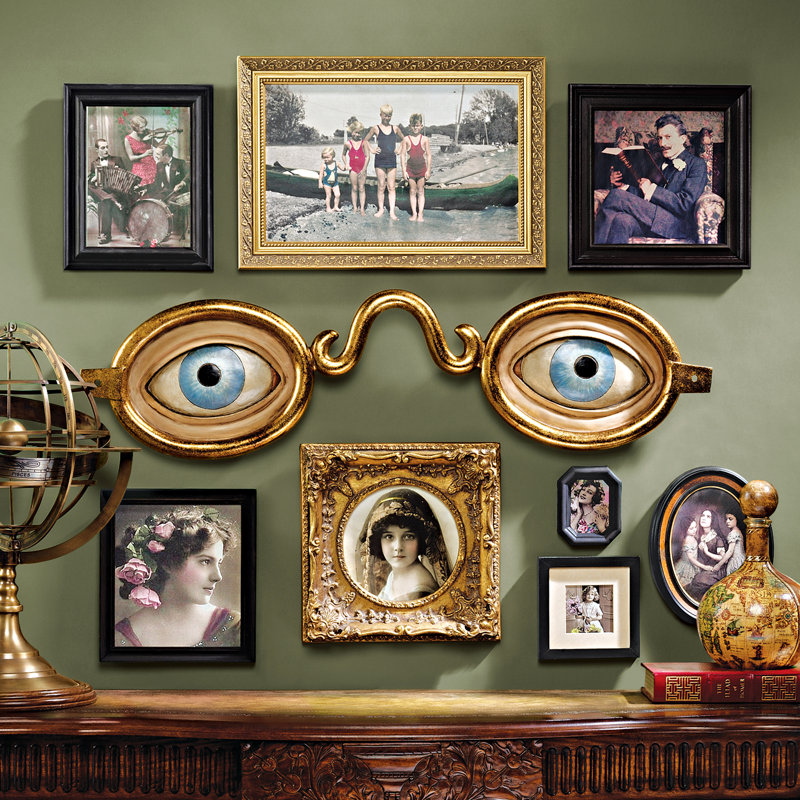 Folk Art Optometrist Trade Wall Sculpture